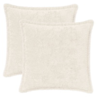 vidaXL Kuddöverdrag 2 st HOUTEN Vit 40 x 40 cm Faux Kaninpäls