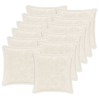 vidaXL Kuddöverdrag 12 st HOUTEN Vit 40 x 40 cm Faux Kaninpäls