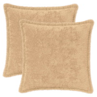 vidaXL Kuddöverdrag 2 st HOUTEN Gräddvit 40 x 40 cm Faux Kaninpäls