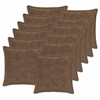 vidaXL Kuddöverdrag 12 st HOUTEN Ljusbrun 40 x 40 cm Faux Kaninpäls
