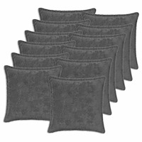 vidaXL Kuddöverdrag 12 st HOUTEN Mörkgrå 40 x 40 cm Faux Kaninpäls