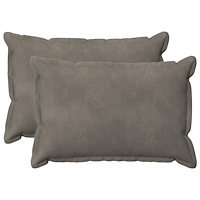 vidaXL Kuddöverdrag 2 st HOUTEN Ljusgrå 40 x 60 cm Sammet