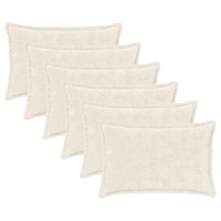 vidaXL Kuddöverdrag 6 st HOUTEN Vit 40 x 60 cm Faux Kaninpäls