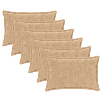 vidaXL Kuddöverdrag 6 st HOUTEN Gräddvit 40 x 60 cm Faux Kaninpäls