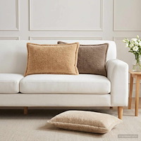 vidaXL Kuddöverdrag 6 st HOUTEN Taupe 40 x 60 cm Faux Kaninpäls