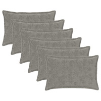 vidaXL Kuddöverdrag 6 st HOUTEN Ljusgrå 40 x 60 cm Faux Kaninpäls
