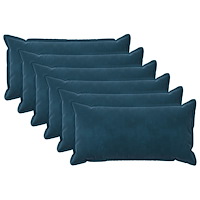vidaXL Kuddöverdrag 6 st HOUTEN Blå 40 x 70 cm Sammet
