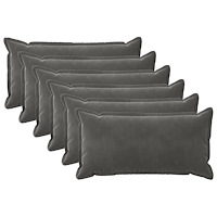 vidaXL Kuddöverdrag 6 st HOUTEN Mörkgrå 40 x 70 cm Sammet
