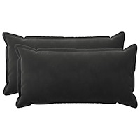 vidaXL Kuddöverdrag 2 st HOUTEN Svart 40 x 70 cm Sammet
