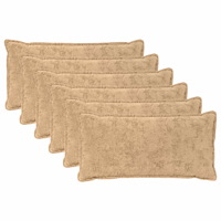 vidaXL Kuddöverdrag 6 st HOUTEN Gräddvit 40 x 70 cm Faux Kaninpäls