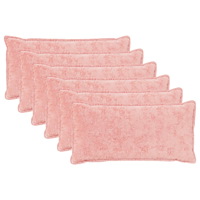 vidaXL Kuddöverdrag 6 st HOUTEN Rosa 40 x 70 cm Faux Kaninpäls