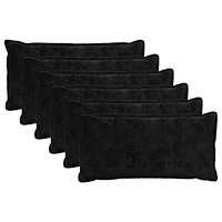 vidaXL Kuddöverdrag 6 st HOUTEN Svart 40 x 70 cm Faux Kaninpäls