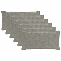 vidaXL Kuddöverdrag 6 st HOUTEN Ljusgrå 40 x 70 cm Faux Kaninpäls