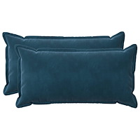 vidaXL Kuddöverdrag 2 st HOUTEN Blå 40 x 80 cm Sammet
