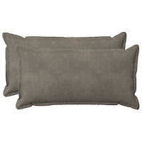 vidaXL Kuddöverdrag 2 st HOUTEN Ljusgrå 40 x 80 cm Sammet