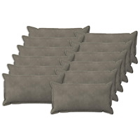 vidaXL Kuddöverdrag 12 st HOUTEN Ljusgrå 40 x 80 cm Sammet