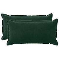 vidaXL Kuddöverdrag 2 st HOUTEN Mörkgrön 40 x 80 cm Sammet