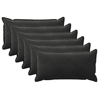 vidaXL Kuddöverdrag 6 st HOUTEN Svart 40 x 80 cm Sammet