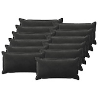 vidaXL Kuddöverdrag 12 st HOUTEN Svart 40 x 80 cm Sammet
