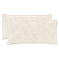 vidaXL Kuddöverdrag 2 st HOUTEN Vit 40 x 80 cm Faux Kaninpäls