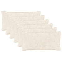 vidaXL Kuddöverdrag 6 st HOUTEN Vit 40 x 80 cm Faux Kaninpäls