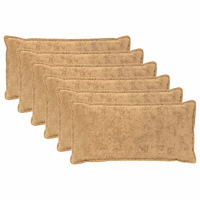 vidaXL Kuddöverdrag 6 st HOUTEN Taupe 40 x 80 cm Faux Kaninpäls