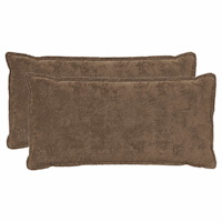 vidaXL Kuddöverdrag 2 st HOUTEN Ljusbrun 40 x 80 cm Faux Kaninpäls