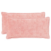 vidaXL Kuddöverdrag 2 st HOUTEN Rosa 40 x 80 cm Faux Kaninpäls