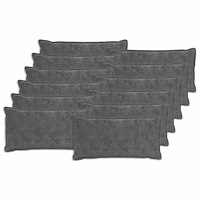 vidaXL Kuddöverdrag 12 st HOUTEN Mörkgrå 40 x 80 cm Faux Kaninpäls