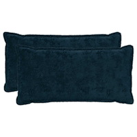 vidaXL Kuddöverdrag 2 st HOUTEN Mörkblå 40 x 80 cm Faux Kaninpäls