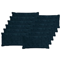 vidaXL Kuddöverdrag 12 st HOUTEN Mörkblå 40 x 80 cm Faux Kaninpäls