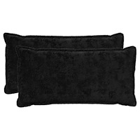 vidaXL Kuddöverdrag 2 st HOUTEN Svart 40 x 80 cm Faux Kaninpäls