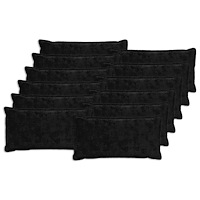 vidaXL Kuddöverdrag 12 st HOUTEN Svart 40 x 80 cm Faux Kaninpäls
