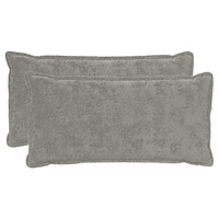 vidaXL Kuddöverdrag 2 st HOUTEN Ljusgrå 40 x 80 cm Faux Kaninpäls