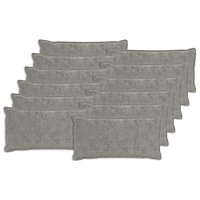 vidaXL Kuddöverdrag 12 st HOUTEN Ljusgrå 40 x 80 cm Faux Kaninpäls