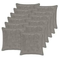vidaXL Kuddöverdrag 12 st HOUTEN Ljusgrå 45 x 45 cm Faux Kaninpäls