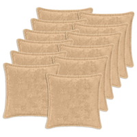 vidaXL Kuddöverdrag 12 st HOUTEN Gräddvit 50 x 50 cm Faux Kaninpäls