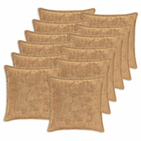 vidaXL Kuddöverdrag 12 st HOUTEN Taupe 50 x 50 cm Faux Kaninpäls