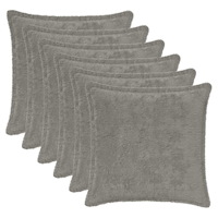 vidaXL Kuddöverdrag 6 st HOUTEN Ljusgrå 50 x 50 cm Faux Kaninpäls