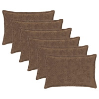 vidaXL Kuddöverdrag 6 st HOUTEN Ljusbrun 50 x 70 cm Faux Kaninpäls