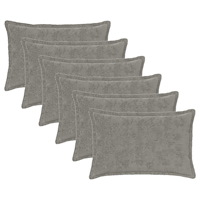 vidaXL Kuddöverdrag 6 st HOUTEN Ljusgrå 50 x 75 cm Faux Kaninpäls