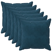vidaXL Kuddöverdrag 6 st HOUTEN Blå 55 x 55 cm Sammet