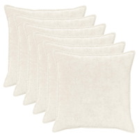 vidaXL Kuddöverdrag 6 st HOUTEN Vit 55 x 55 cm Faux Kaninpäls