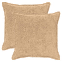 vidaXL Kuddöverdrag 2 st HOUTEN Gräddvit 55 x 55 cm Faux Kaninpäls