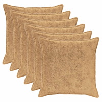 vidaXL Kuddöverdrag 6 st HOUTEN Taupe 55 x 55 cm Faux Kaninpäls