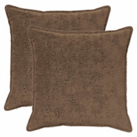 vidaXL Kuddöverdrag 2 st HOUTEN Ljusbrun 55 x 55 cm Faux Kaninpäls