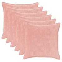 vidaXL Kuddöverdrag 6 st HOUTEN Rosa 55 x 55 cm Faux Kaninpäls