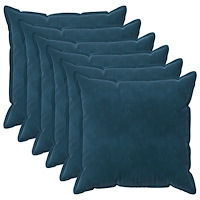 vidaXL Kuddöverdrag 6 st HOUTEN Blå 60 x 60 cm Sammet