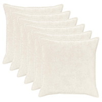 vidaXL Kuddöverdrag 6 st HOUTEN Vit 60 x 60 cm Faux Kaninpäls
