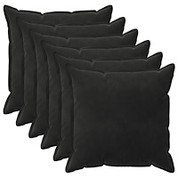 vidaXL Kuddöverdrag 6 st HOUTEN Svart 65 x 65 cm Sammet